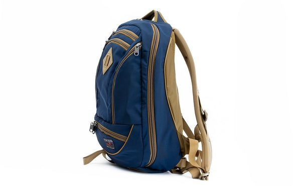 A profile shot of the Guide's Edition Synik 22 in Deep Blue (dark blue) 525 Ballistic.